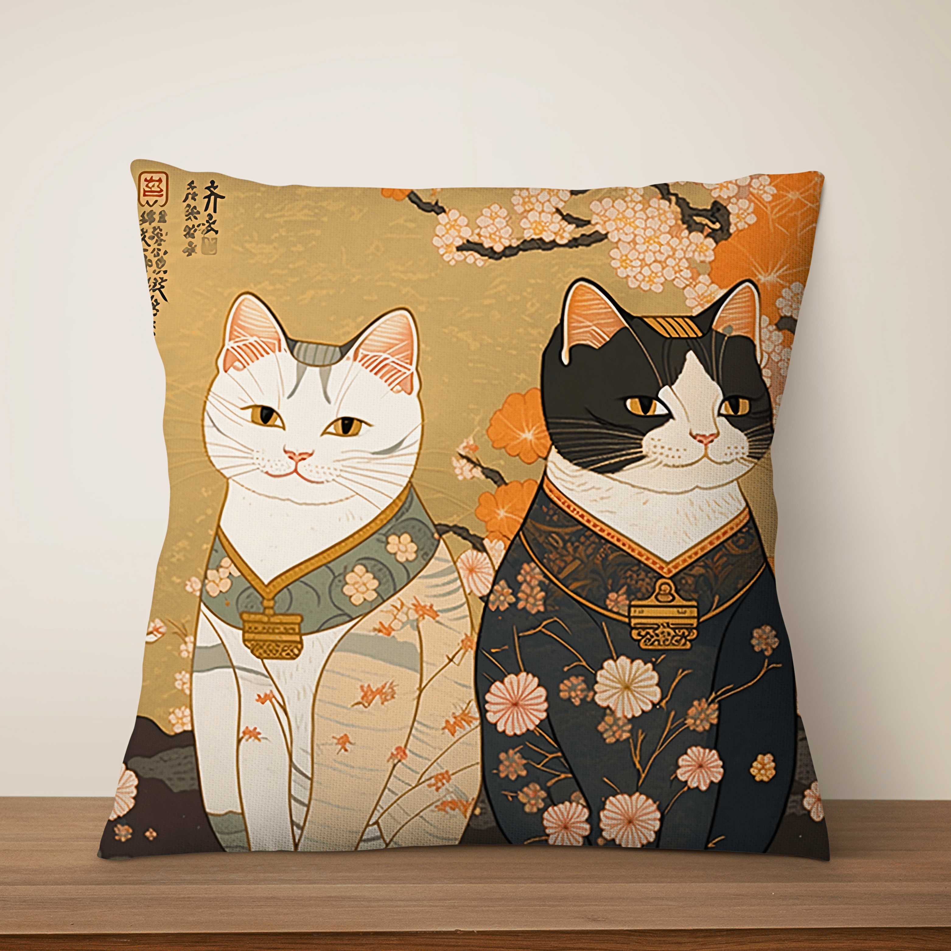 ジャパニーズアート 猫のクッションカバー – Lucie Japan